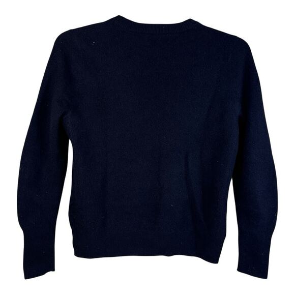 Magaschoni Solid Crew Neck Cashmere Pullover Sweater Women’s Medium Black - Picture 3 of 11